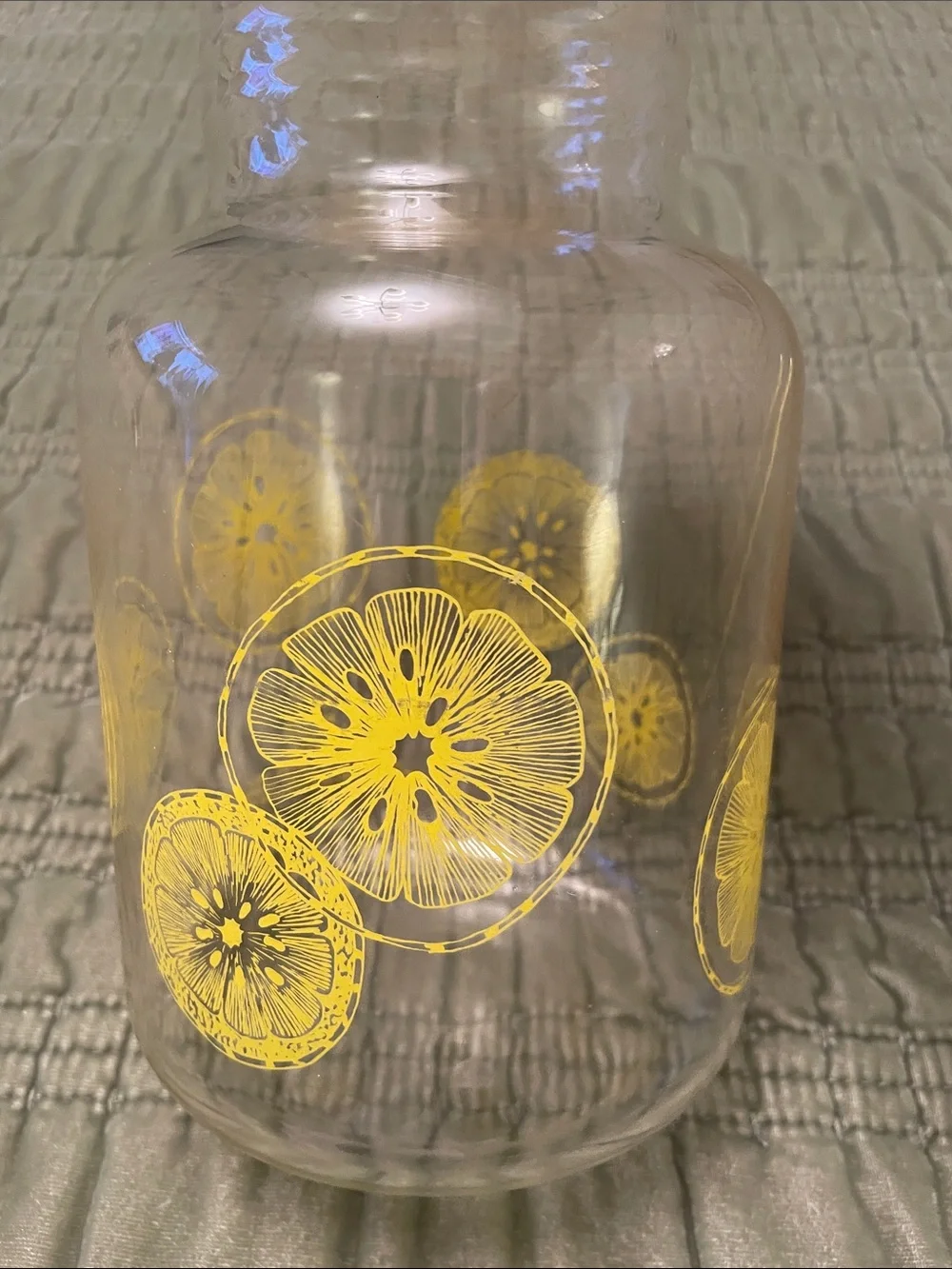 Vintage 1970’s PYREX 2 Quart Glass Lemonade Citrus Juice Pitcher Carafe MCM